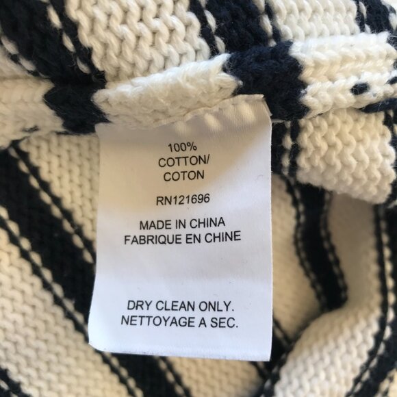 Demylee Keegan Gryta Stripe Sweater Womens XS Blue White Cotton Knit Pullover - Picture 6 of 12